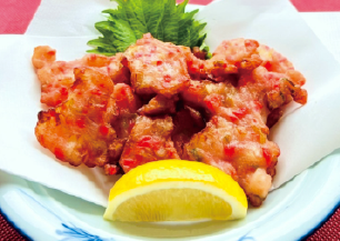 紅しょうがと蓮根のつまみ揚げ